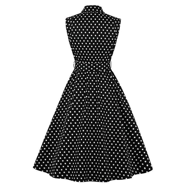 Cute Polka Dots Swing Dress, Retro Polka Dots Dresses for Women 1960, Vintage Dresses 1950