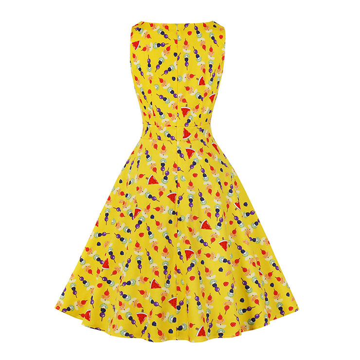 Cute Summer Swing Dress, Retro Dresses for Women 1960, Vintage Dresses 1950