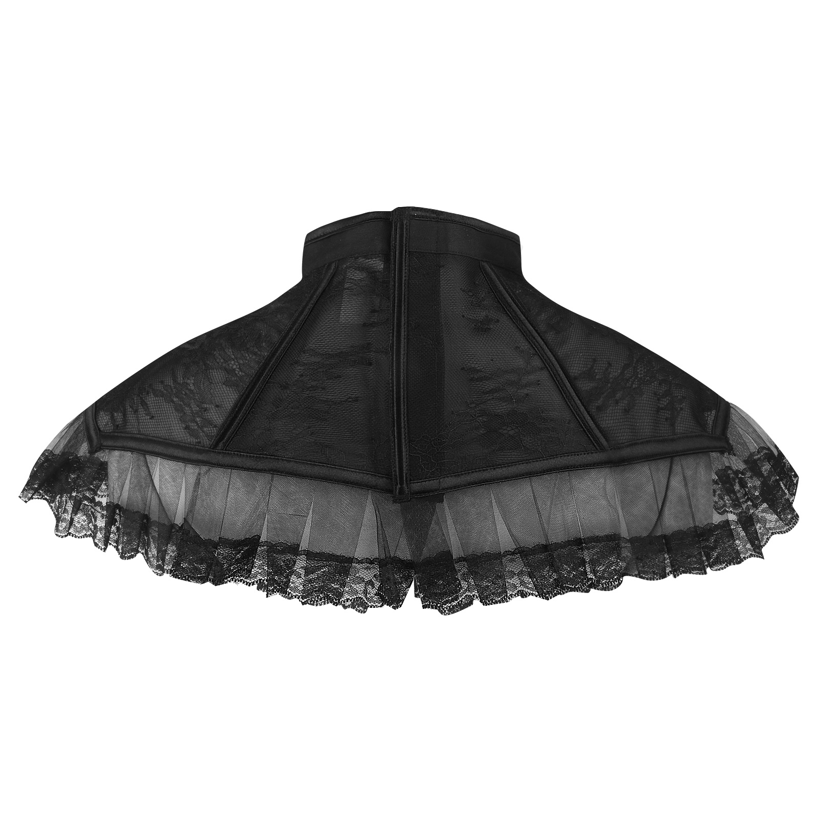 Victorian lace collar, Gothic Peter Pan choker, Halloween accessory, Black high-neck collar, Vintage costume piece, Elegant lace choker, Witch costume accessory, Victorian ghost outfit, Gothic fashion detail, Party cosplay collar