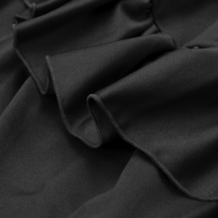 Gothic Party Black High-low Skirt, High Wiat Button Skirt for Women, Gothic Cosplay High-low Skirt, Halloween Costume Skirt, Plus Size Skirt, Vintage Gothic Pirate Costume, #N17138