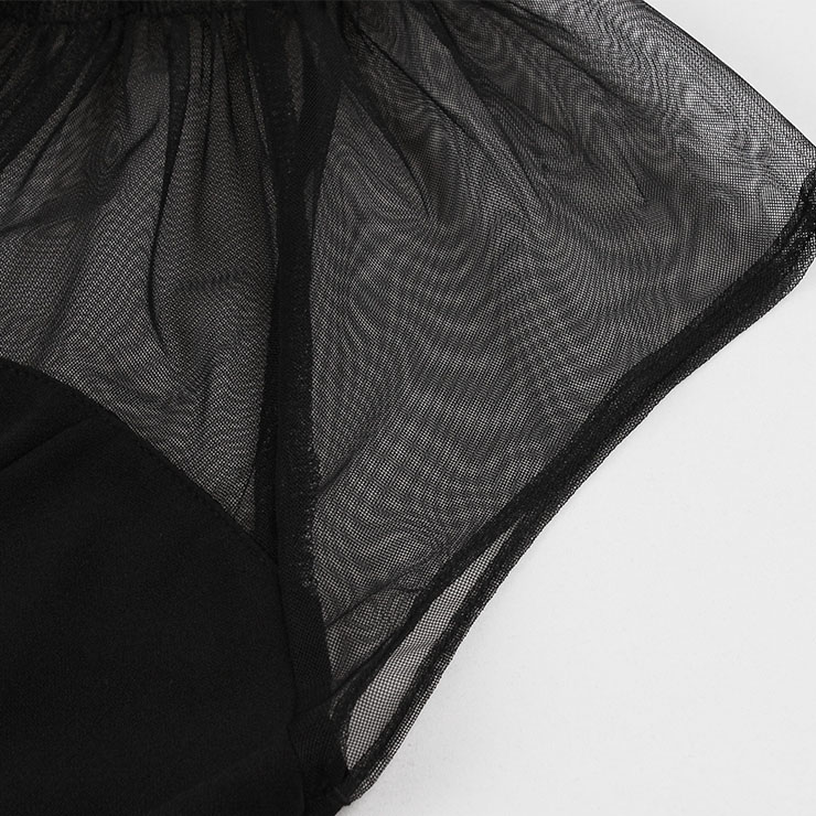 Gothic Sheer Mesh Dress, Fashion A-line Swing Dress, Retro Dresses for Women 1960, Vintage Dresses 1950