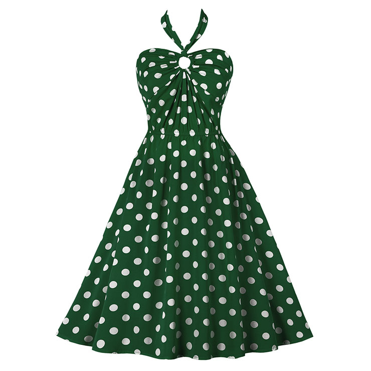 Retro Dresses for Women, Vintage Dresses for Women, Sexy Dresses for Women Cocktail Party, Casual Mini dress, Polka Dots Swing Daily Dress, Sexy Summer Day Dress, #N21752