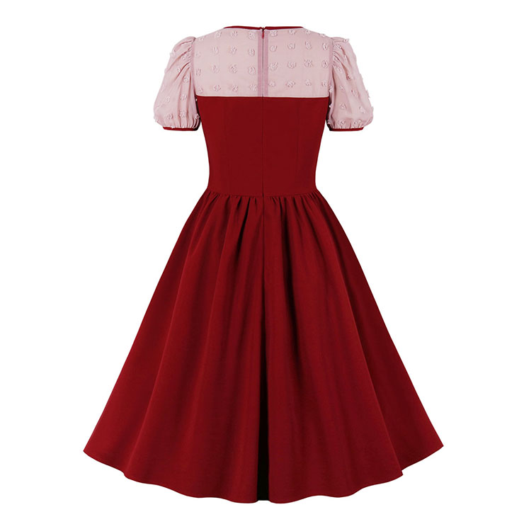 Retro Dresses for Women 1960, Vintage Cocktail Party Dress, Fashion Casual Office Lady Dress, Retro Party Dresses for Women 1960, Vintage Dresses 1950