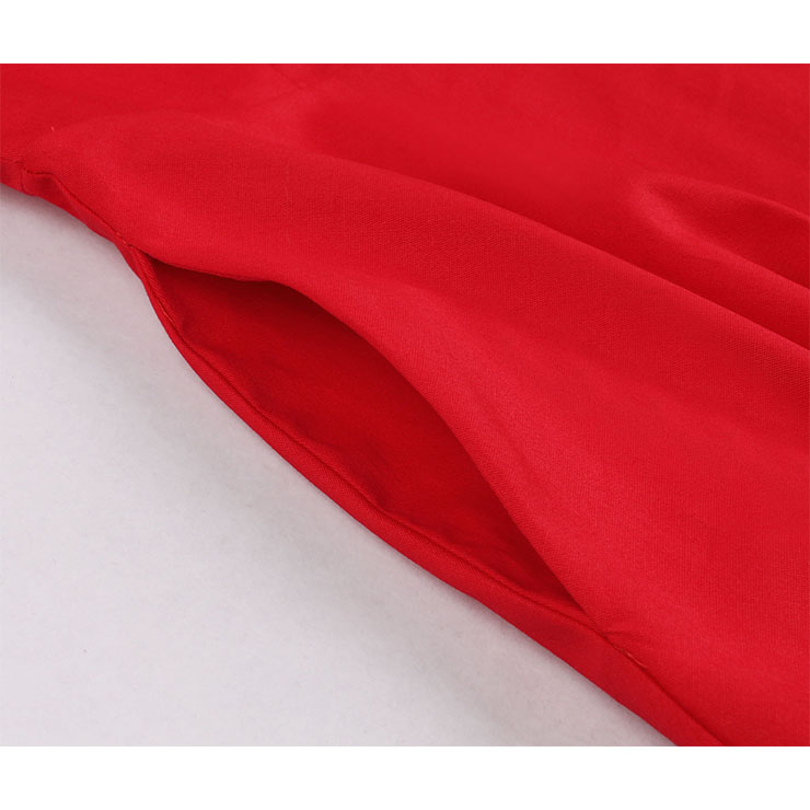 Red Bridal Dress, Cute Red A-line Swing Dress, Retro Dresses for Women 1960, Vintage Dresses 1950