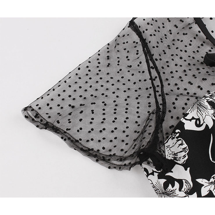Vintage Printed Dress, Fashion A-line Swing Dress, Retro Dresses for Women 1960, Vintage Dresses 1950