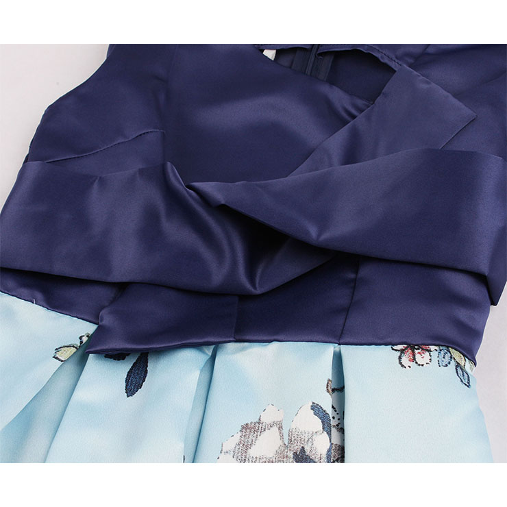 Vintage Printed Dress, Fashion A-line Swing Dress, Retro Dresses for Women 1960, Vintage Dresses 1950