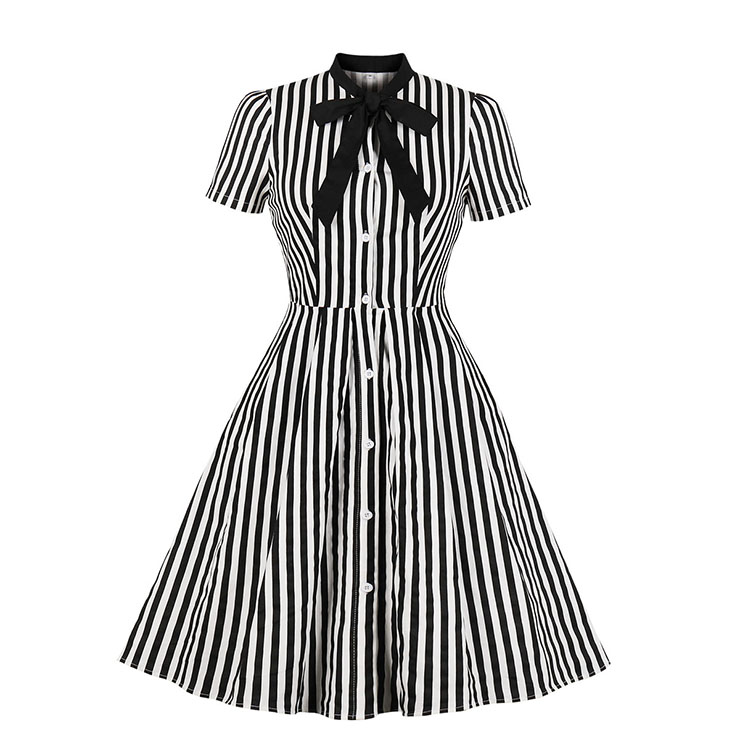 retro black and white dress
