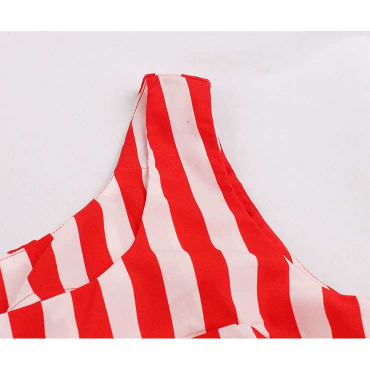 Vintage Striped Dress, Fashion Striped High Waist A-line Swing Dress, Retro Striped Dresses for Women 1960, Vintage Dresses 1950