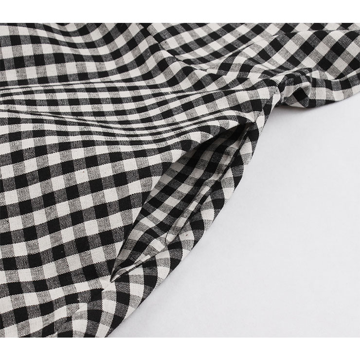 Vintage Grid Dress, Fashion Checkered High Waist A-line Swing Dress, Retro Plaid Dresses for Women 1960, Vintage Dresses 1950