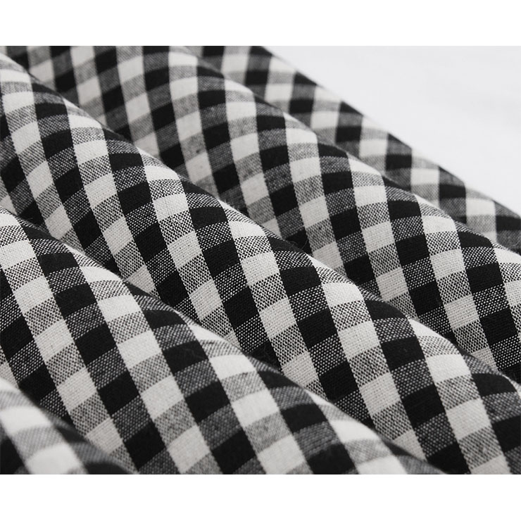 Vintage Grid Dress, Fashion Checkered High Waist A-line Swing Dress, Retro Plaid Dresses for Women 1960, Vintage Dresses 1950