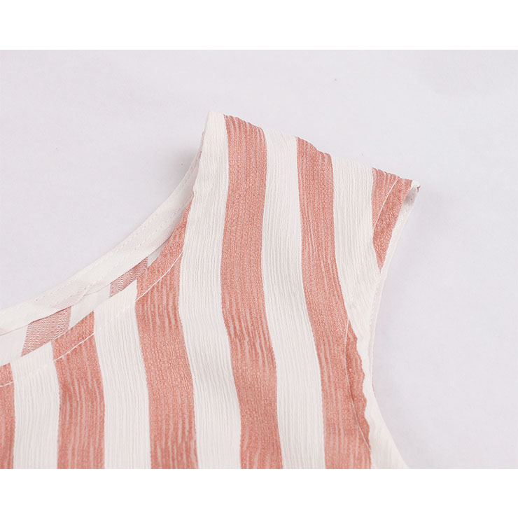 Retro Vertical Striped Dress, Fashion Vertical Striped High Waist A-line Swing Dress, Retro Dresses for Women 1960, Vintage Dresses 1950