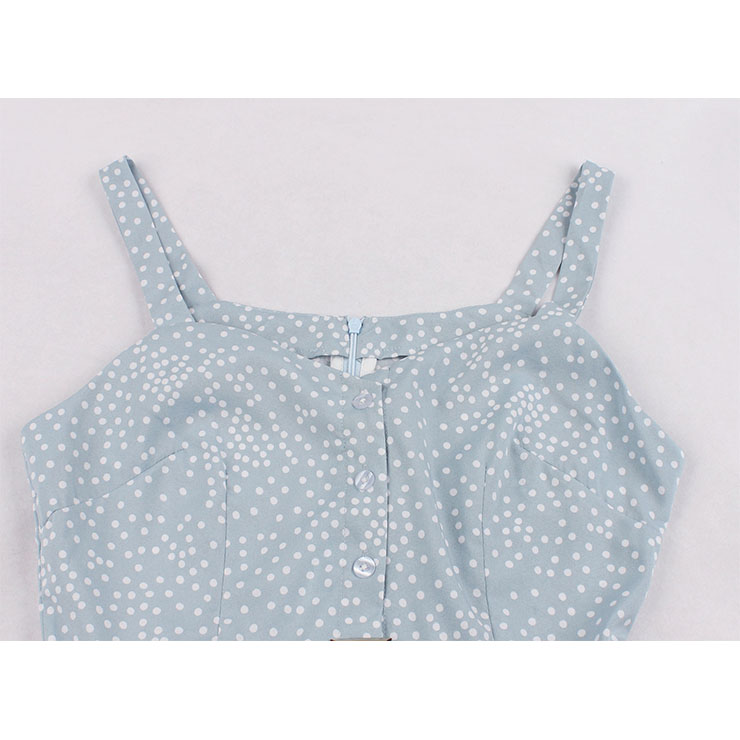 Retro Polka Dots Dress, Fashion Polka Dots High Waist A-line Swing Dress, Retro Dresses for Women 1960, Vintage Dresses 1950