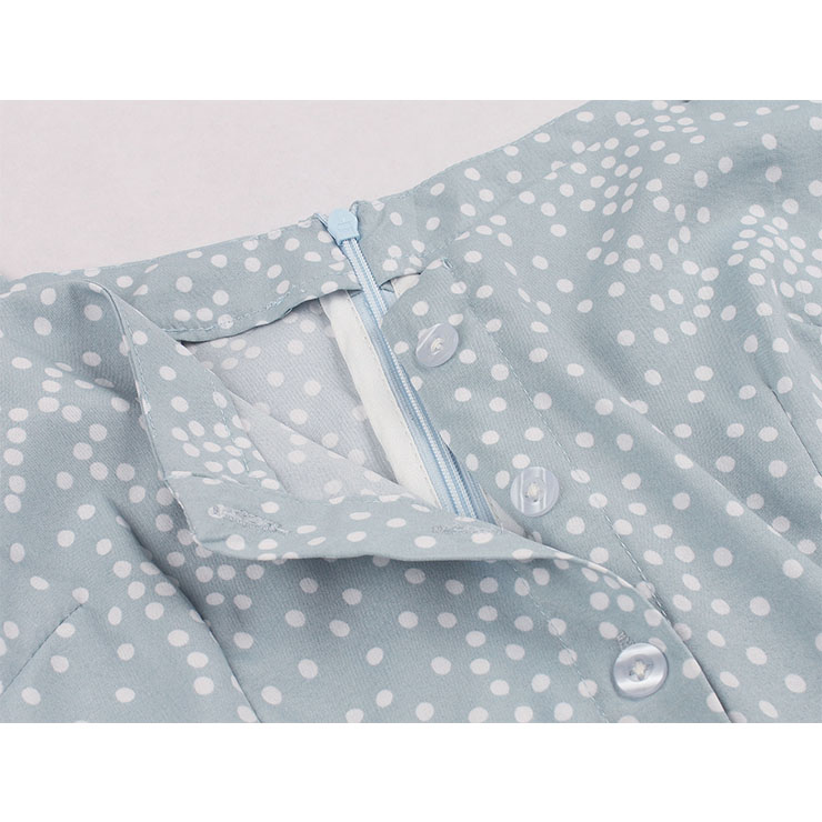 Retro Polka Dots Dress, Fashion Polka Dots High Waist A-line Swing Dress, Retro Dresses for Women 1960, Vintage Dresses 1950