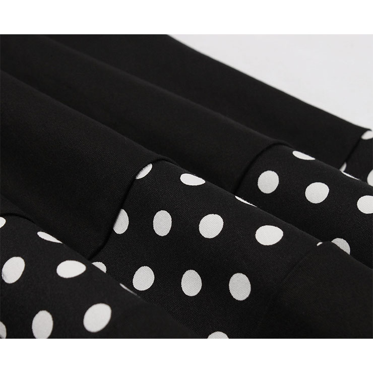 Vintage Polka Dots Dress, Fashion Polka Dots High Waist A-line Swing Dress, Retro Dresses for Women 1960, Vintage Dresses 1950