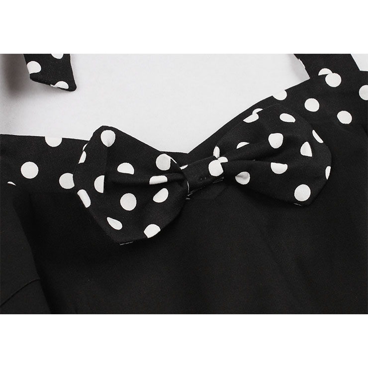 Vintage Polka Dots Dress, Fashion Polka Dots High Waist A-line Swing Dress, Retro Dresses for Women 1960, Vintage Dresses 1950