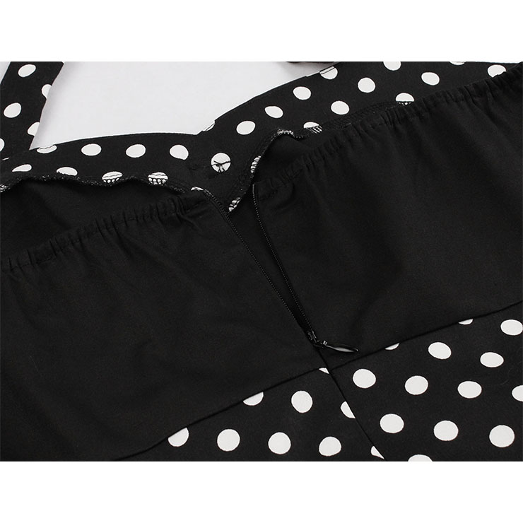 Vintage Polka Dots Dress, Fashion Polka Dots High Waist A-line Swing Dress, Retro Dresses for Women 1960, Vintage Dresses 1950