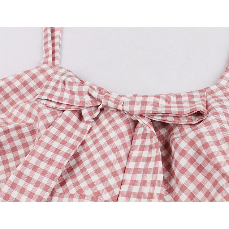 Fashion Plaid Cocktail Party Midi Dress, Retro Cocktail Midi Dress, Vintage High Waist Midi Dress, Retro Dresses for Women 1960, Vintage Dresses 1950