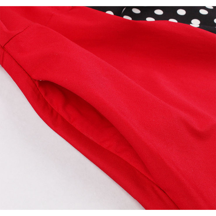 Fashion Polka Dots Printed Cocktail Party Midi Dress, Retro Cocktail Midi Dress, Vintage High Waist Midi Dress, Retro Dresses for Women 1960, Vintage Dresses 1950