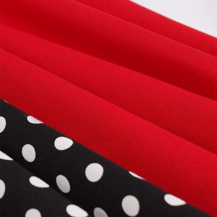 Fashion Polka Dots Printed Cocktail Party Midi Dress, Retro Cocktail Midi Dress, Vintage High Waist Midi Dress, Retro Dresses for Women 1960, Vintage Dresses 1950