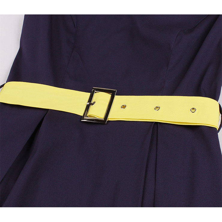 OL Dress, Fashion Contrast Color Cocktail Party Midi Dress, Retro Cocktail Midi Dress, Vintage High Waist Midi Dress, Retro Dresses for Women 1960, Vintage Dresses 1950