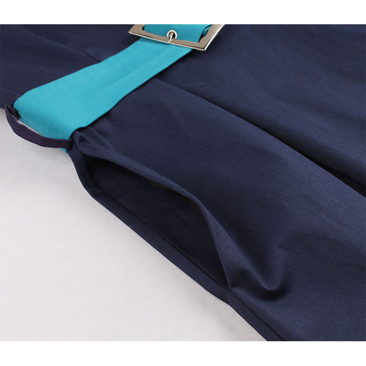 OL Dress, Fashion Contrast Color Cocktail Party Midi Dress, Retro Cocktail Midi Dress, Vintage High Waist Midi Dress, Retro Dresses for Women 1960, Vintage Dresses 1950