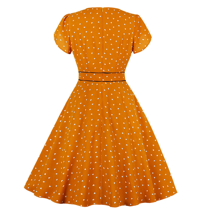 OL Dress, Fashion Cocktail Party Midi Dress, Retro Cocktail Midi Dress, Vintage High Waist Swing Dress, Retro Dresses for Women 1960, Vintage Dresses 1950
