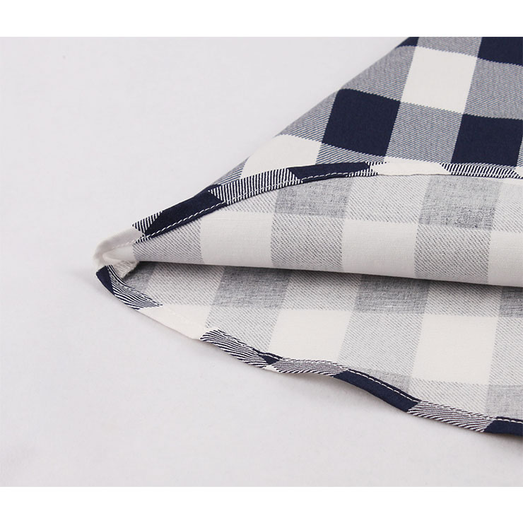 Vintage Grid Dress, Fashion Checkered High Waist A-line Swing Dress, Retro Plaid Dresses for Women 1960, Vintage Dresses 1950