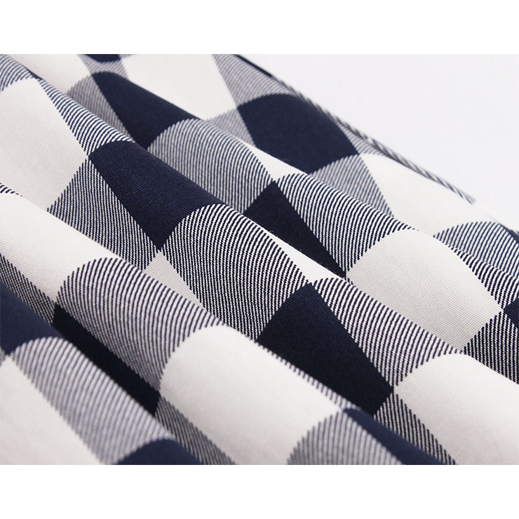 Vintage Grid Dress, Fashion Checkered High Waist A-line Swing Dress, Retro Plaid Dresses for Women 1960, Vintage Dresses 1950