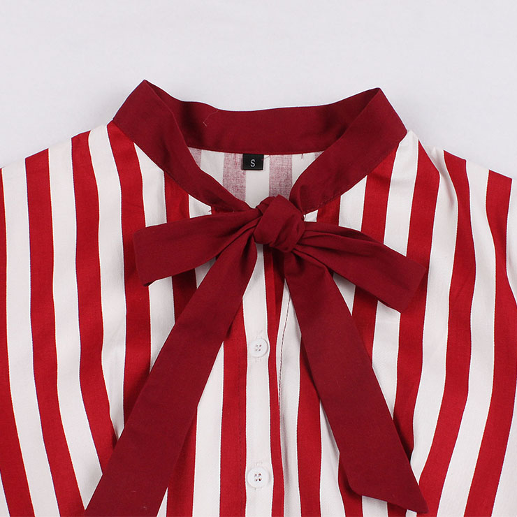 Vintage Vertical Stripes Dress, Fashion Vertical Stripes High Waist A-line Swing Dress, Retro Vertical Stripes Dresses for Women 1960, Vintage Dresses 1950