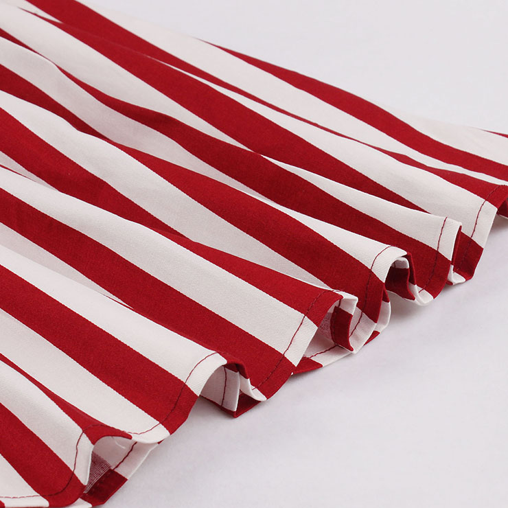 Vintage Vertical Stripes Dress, Fashion Vertical Stripes High Waist A-line Swing Dress, Retro Vertical Stripes Dresses for Women 1960, Vintage Dresses 1950