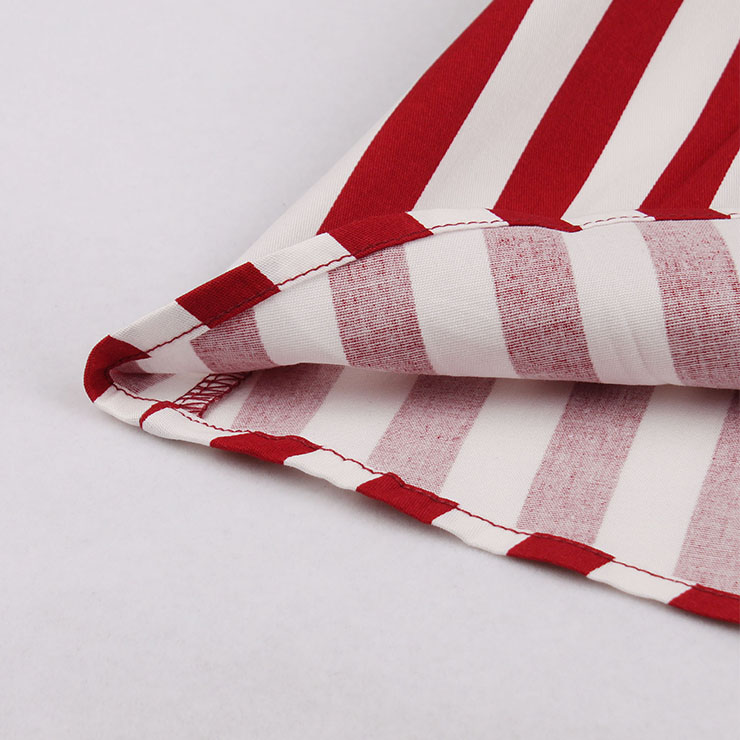 Vintage Vertical Stripes Dress, Fashion Vertical Stripes High Waist A-line Swing Dress, Retro Vertical Stripes Dresses for Women 1960, Vintage Dresses 1950