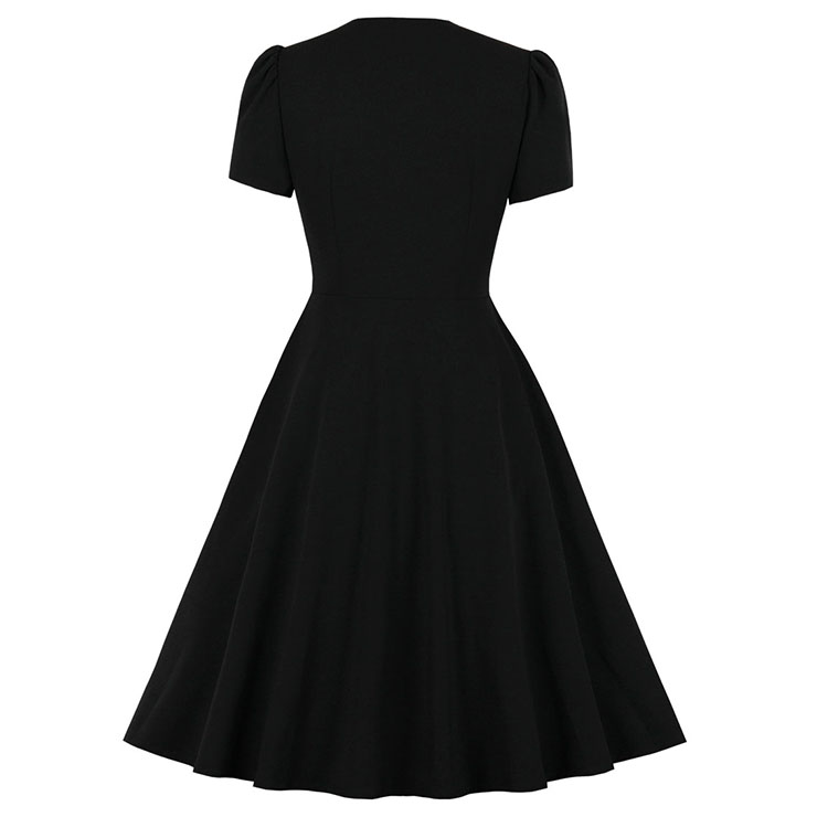 Cute Summer Swing Dress, Retro Pinstripe Dresses for Women 1960, Vintage Dresses 1950