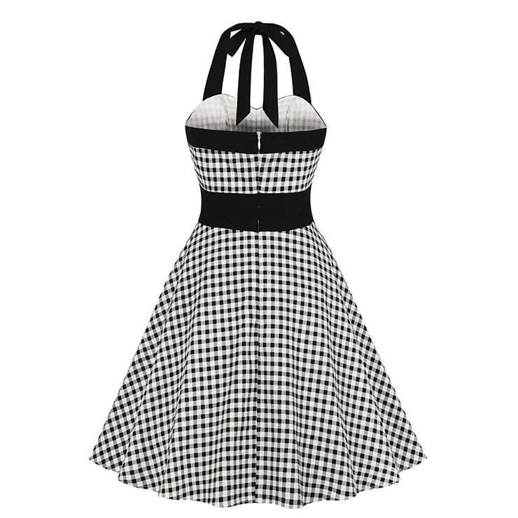 Vintage Polka Dots Dress, Fashion Polka Dots High Waist A-line Swing Dress, Retro Dresses for Women 1960, Vintage Dresses 1950