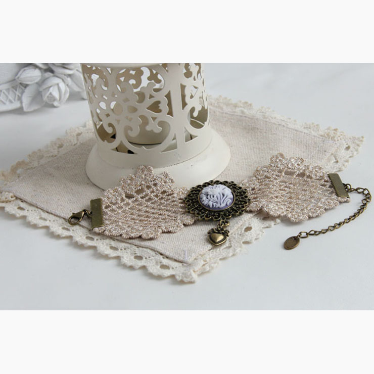 Vintage Style Bracelet, Cheap Wristband, Victorian Bracelet, Gothic Bracelet for Women, Vintage Lace Wristband, #J17804