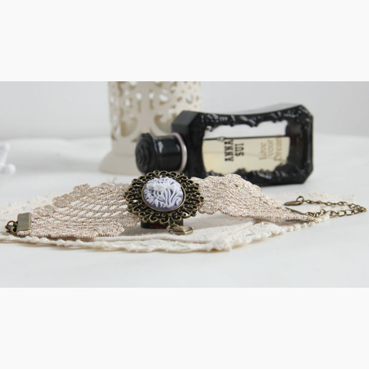 Vintage Style Bracelet, Cheap Wristband, Victorian Bracelet, Gothic Bracelet for Women, Vintage Lace Wristband, #J17804