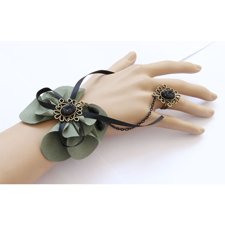 Vintage Bracelet, Gothic Bracelet, Cheap Wristband, Vintage Lace Bracelet, Victorian Bracelet, Retro Wristband, Bracelet with Ring, #J17930