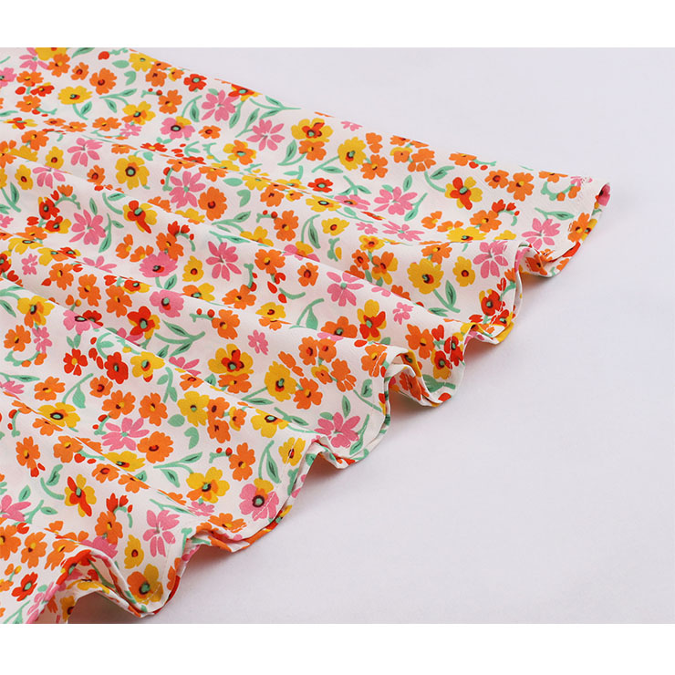 Retro Floral Print Dresses for Women 1960, Vintage 1950
