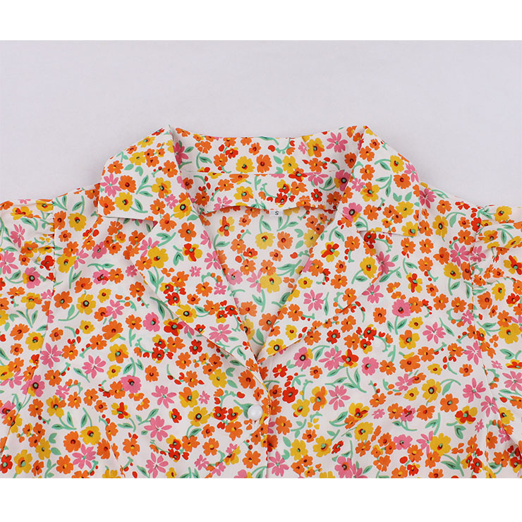 Retro Floral Print Dresses for Women 1960, Vintage 1950