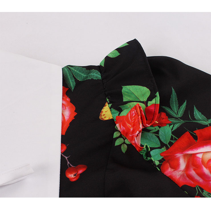 Retro Floral Print Dresses for Women 1960, Vintage 1950