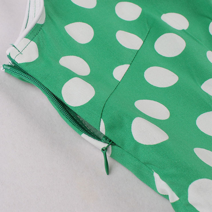 Retro Polka Dots Midi Dress, Fashion A-line Swing Dress, Retro Dresses for Women 1960, Vintage Dresses 1950