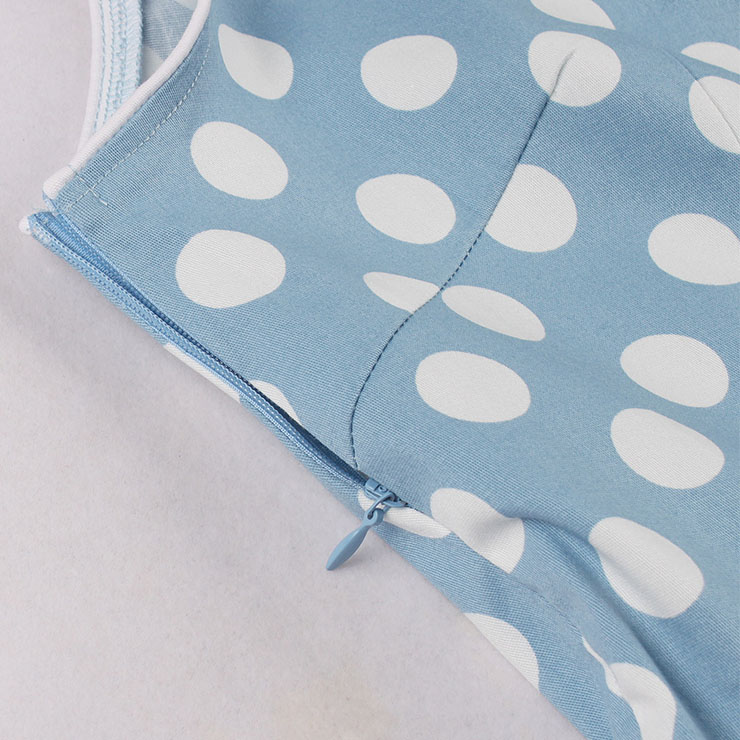 Retro Polka Dots Midi Dress, Fashion A-line Swing Dress, Retro Dresses for Women 1960, Vintage Dresses 1950