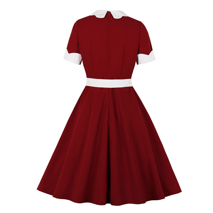 Retro Dresses for Women 1960, Vintage Cocktail Party Dress, Fashion Casual Office Lady Dress, Retro Party Dresses for Women 1960, Vintage Dresses 1950