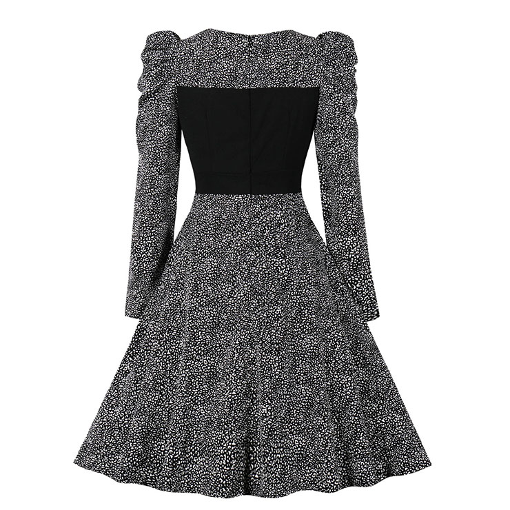 Retro Dresses for Women 1960, Vintage Cocktail Party Dress, Fashion Casual Office Lady Dress, Retro Party Dresses for Women 1960, Vintage Dresses 1950