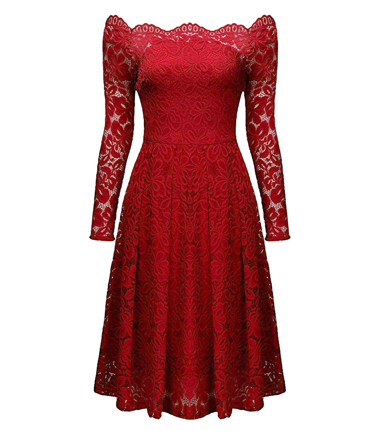 semi off shoulder dress