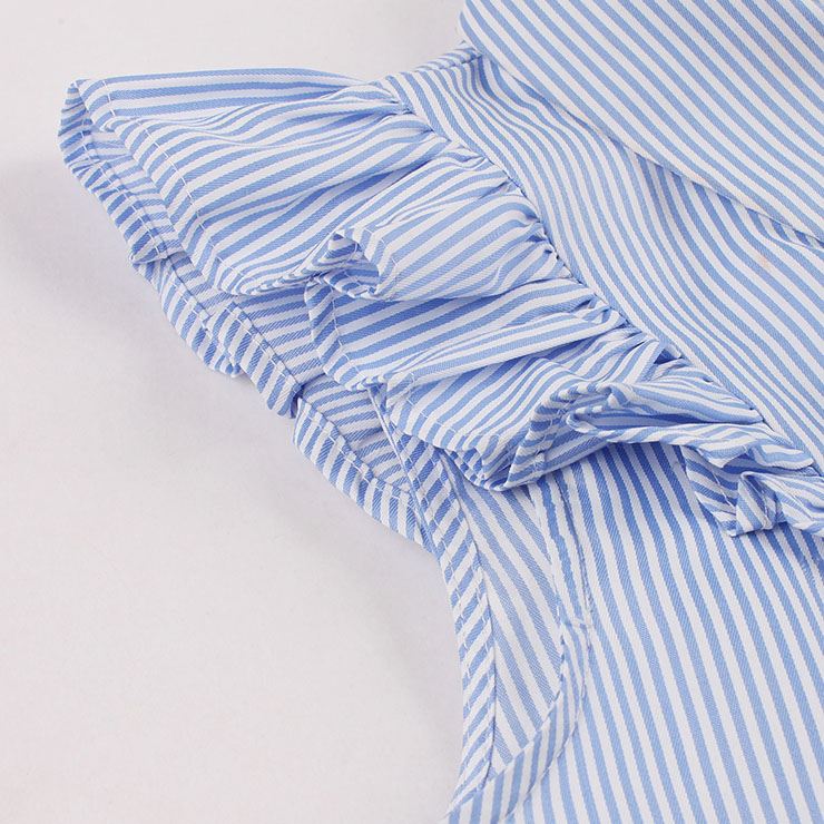 Vintage Dresses for Women, Cocktail Party Dress, Vintage Stripe Print Swing Dresses, A-line Cocktail Party Swing Dresses, Fahion Stripe Print Vintage Dress, High Neck Vintage Day Dress, #N17688