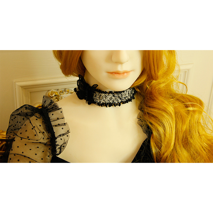 Vintage Style Necklace, New Gothic Necklace, Gem Necklace, Lace Necklace, Cheap Punk Chocker, Victorian Necklace, #J19189