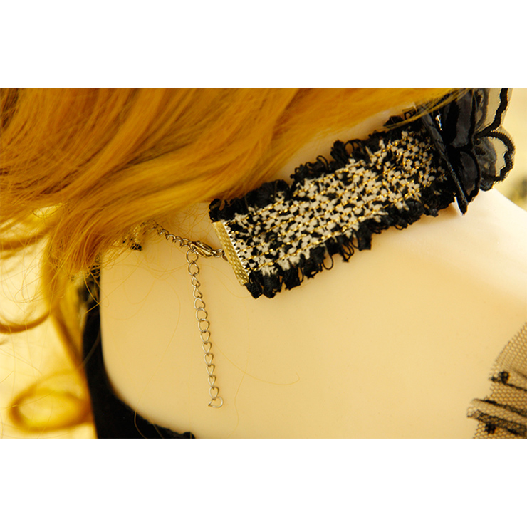 Vintage Style Necklace, New Gothic Necklace, Gem Necklace, Lace Necklace, Cheap Punk Chocker, Victorian Necklace, #J19189