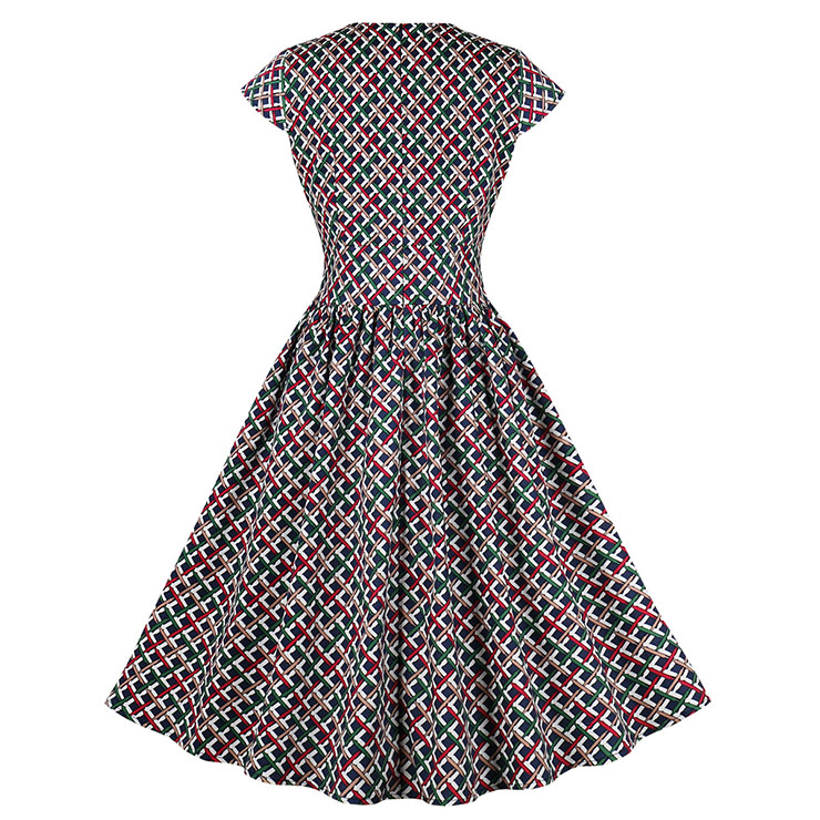 Retro Dresses for Women 1960, Vintage Cocktail Party Dress, Fashion Casual Office Lady Dress, Retro Party Dresses for Women 1960, Vintage Dresses 1950