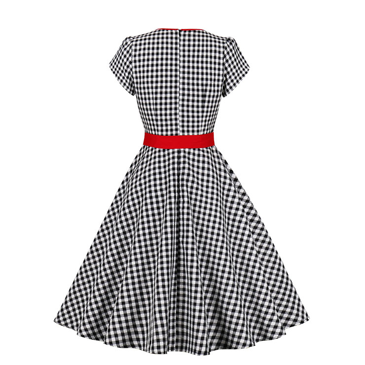 Retro Dresses for Women 1960, Vintage Cocktail Party Dress, Fashion Casual Office Lady Dress, Retro Party Dresses for Women 1960, Vintage Dresses 1950