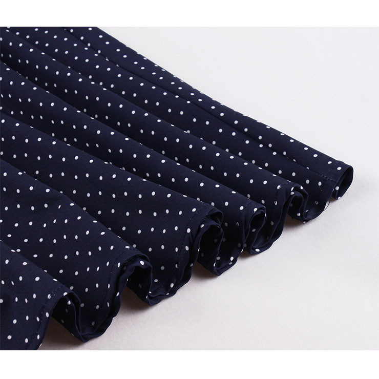 French Maiden Dresses, Polka Dots Summer Swing Dress, Retro Dresses for Women 1960, Vintage Dresses 1950